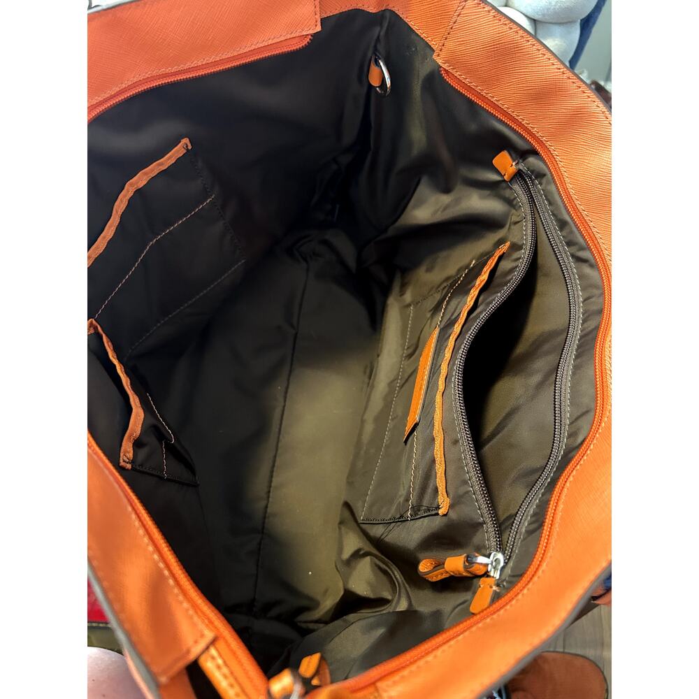 Tumi Voyageur Q Bright Tangerine Orange Tote - Picture 2 of 10